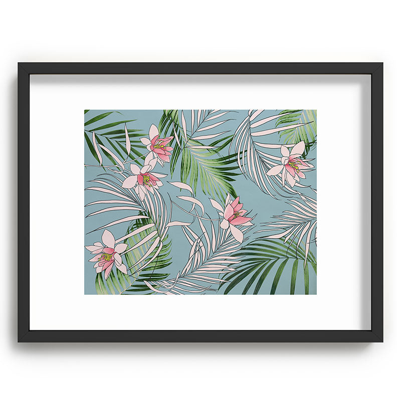 DENY Designs pb palm beach floral Recessed Framing Rectangle