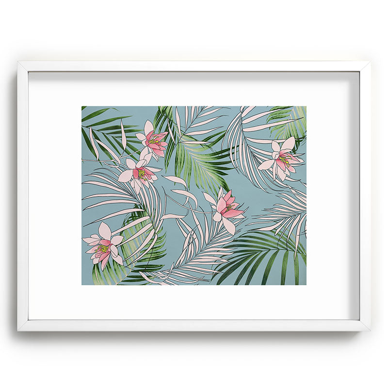 DENY Designs pb palm beach floral Recessed Framing Rectangle