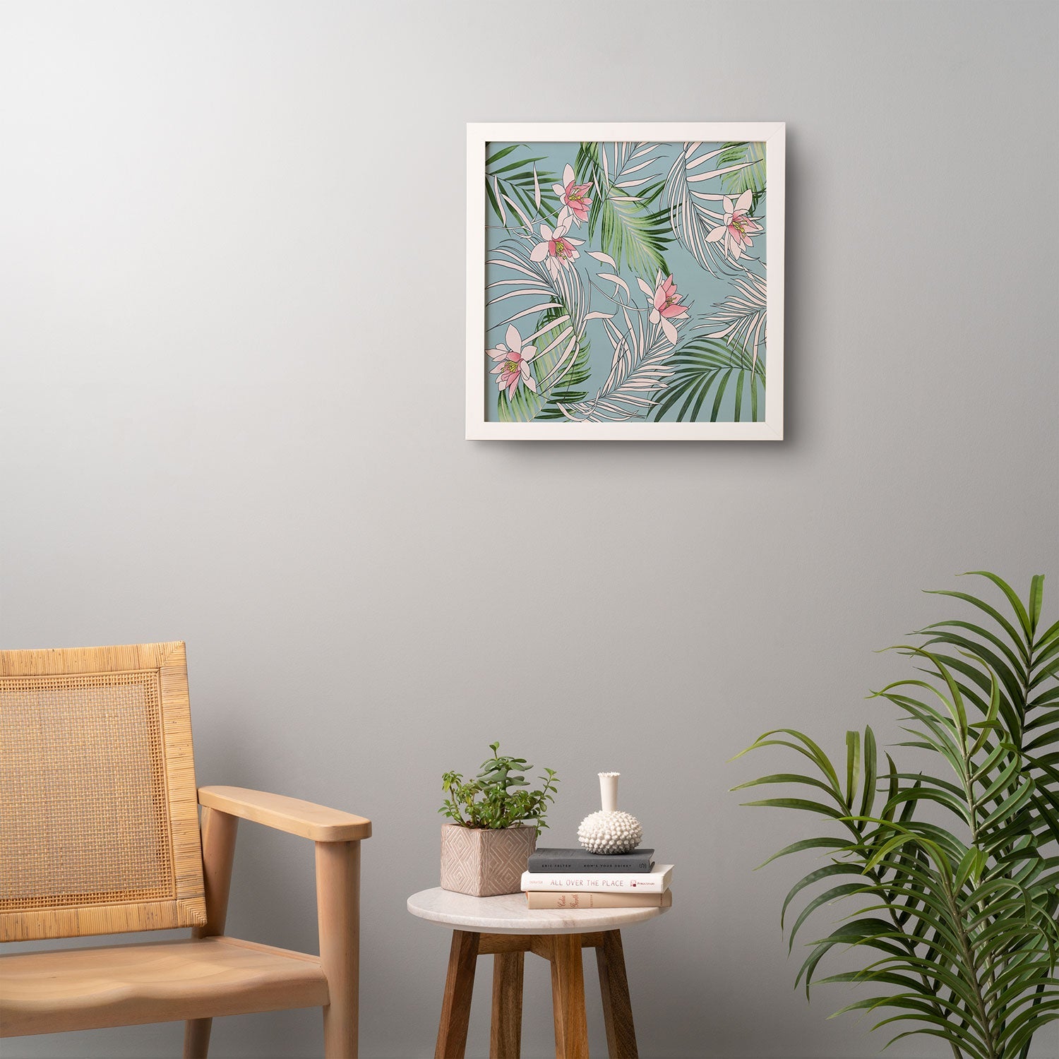DENY Designs pb palm beach floral Framed Wall Art