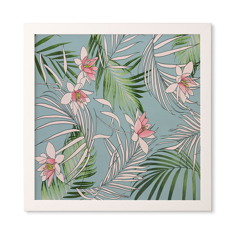 DENY Designs pb palm beach floral Framed Wall Art