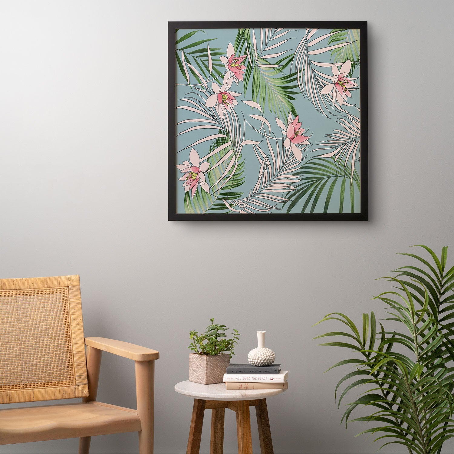 DENY Designs pb palm beach floral Framed Wall Art