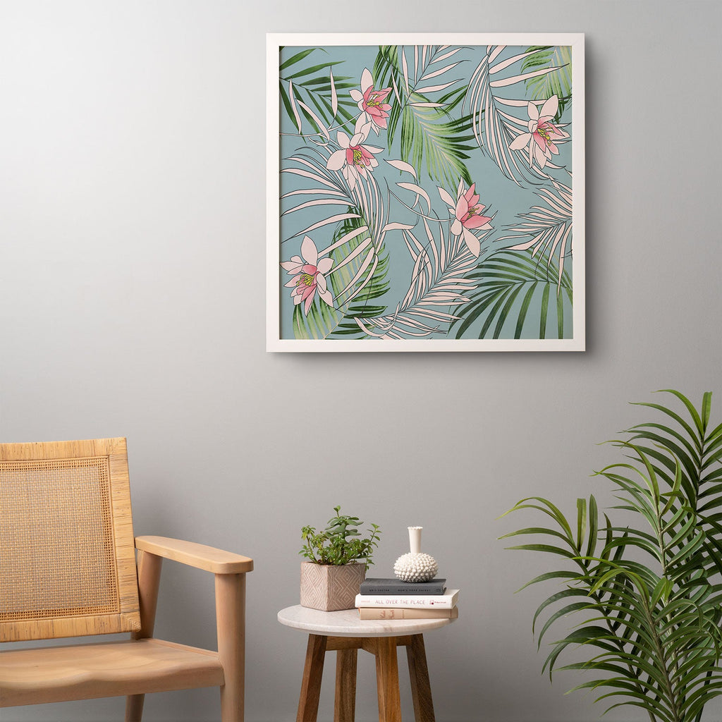 DENY Designs pb palm beach floral Framed Wall Art