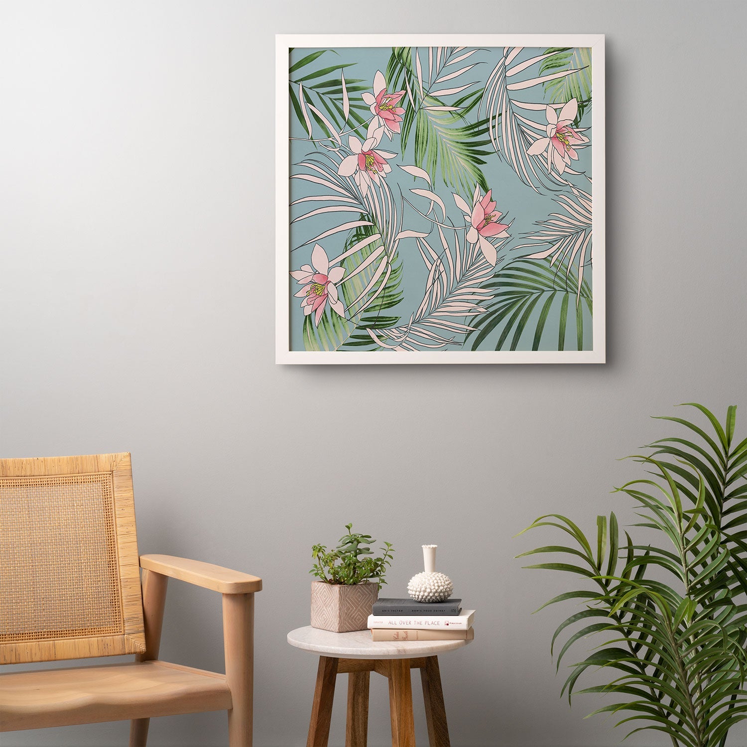 DENY Designs pb palm beach floral Framed Wall Art