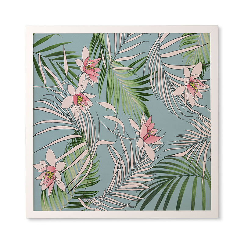 DENY Designs pb palm beach floral Framed Wall Art
