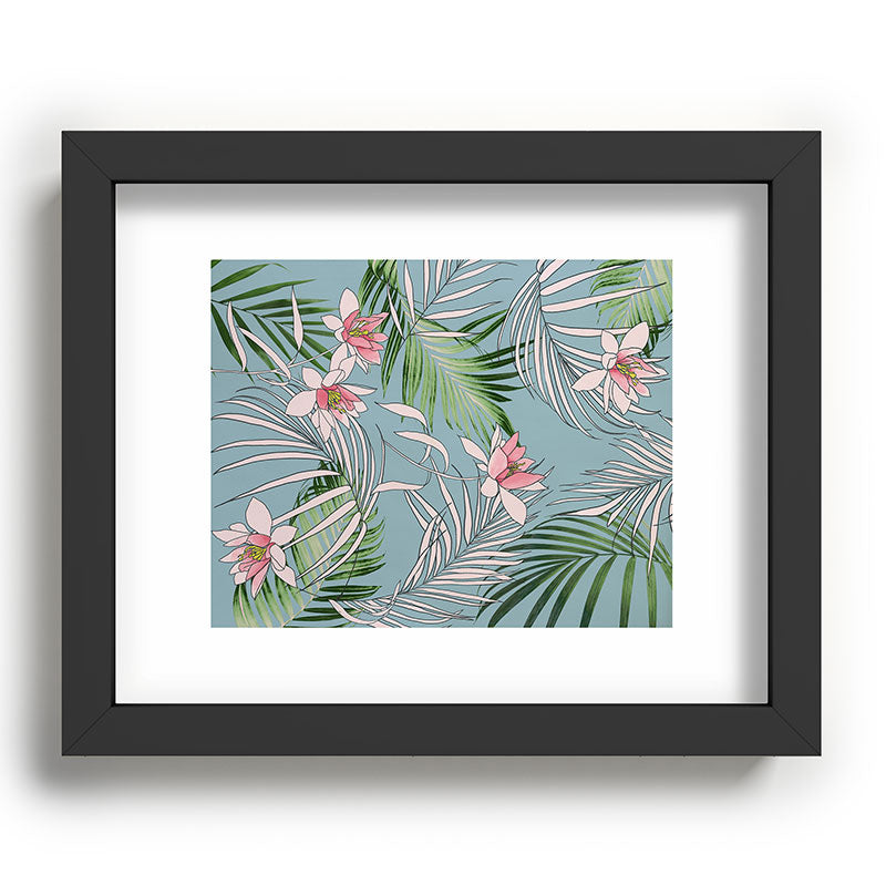 DENY Designs pb palm beach floral Recessed Framing Rectangle