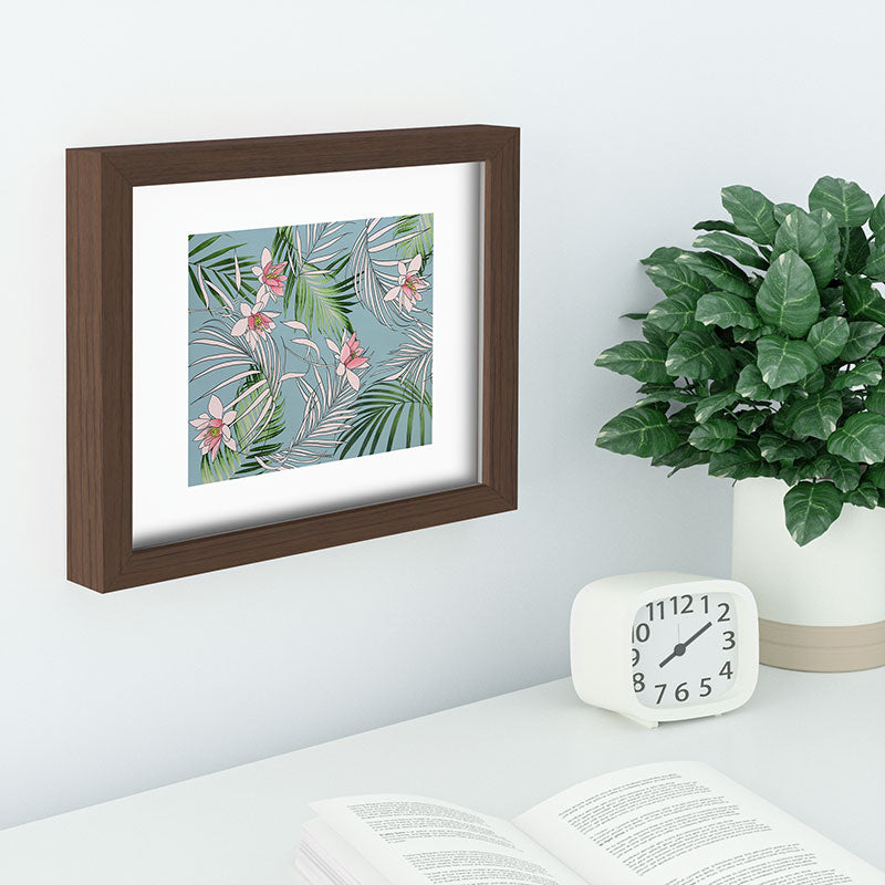 DENY Designs pb palm beach floral Recessed Framing Rectangle