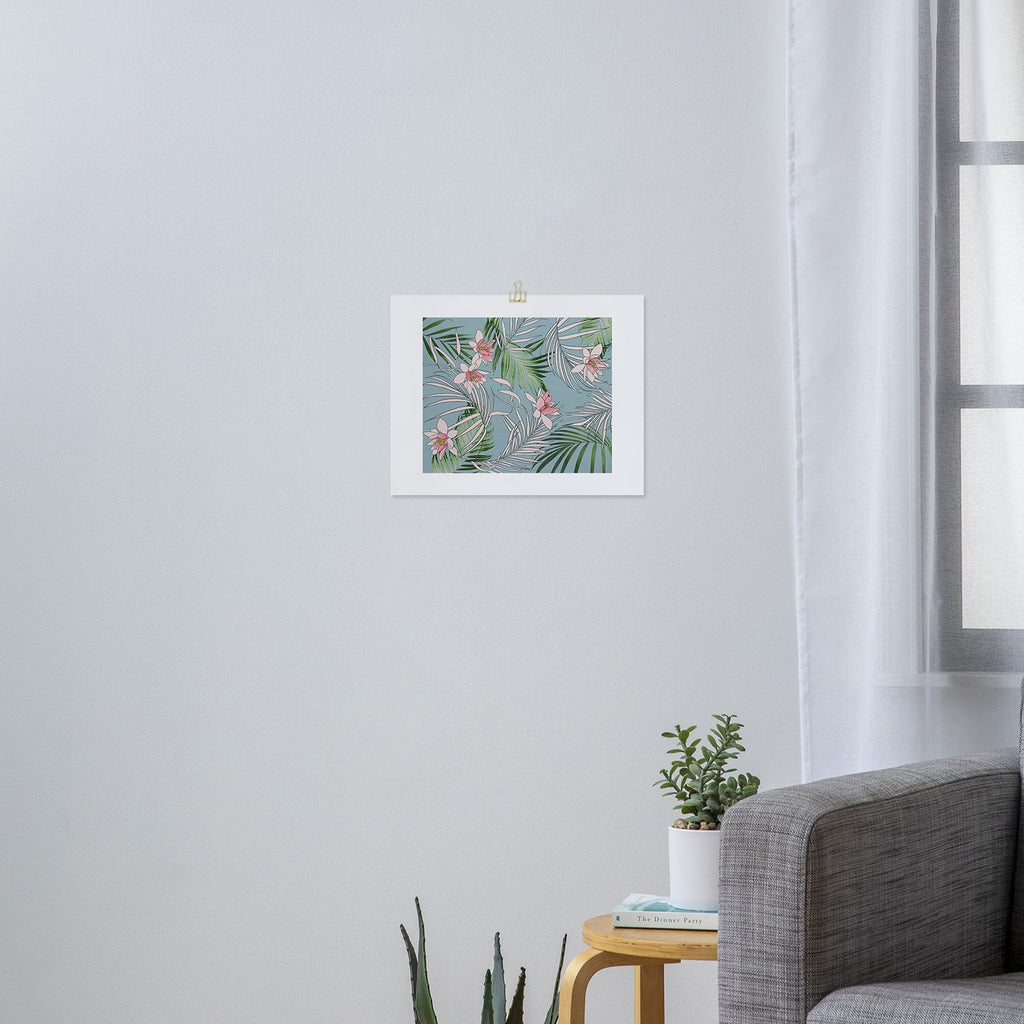 DENY Designs pb palm beach floral Art Print