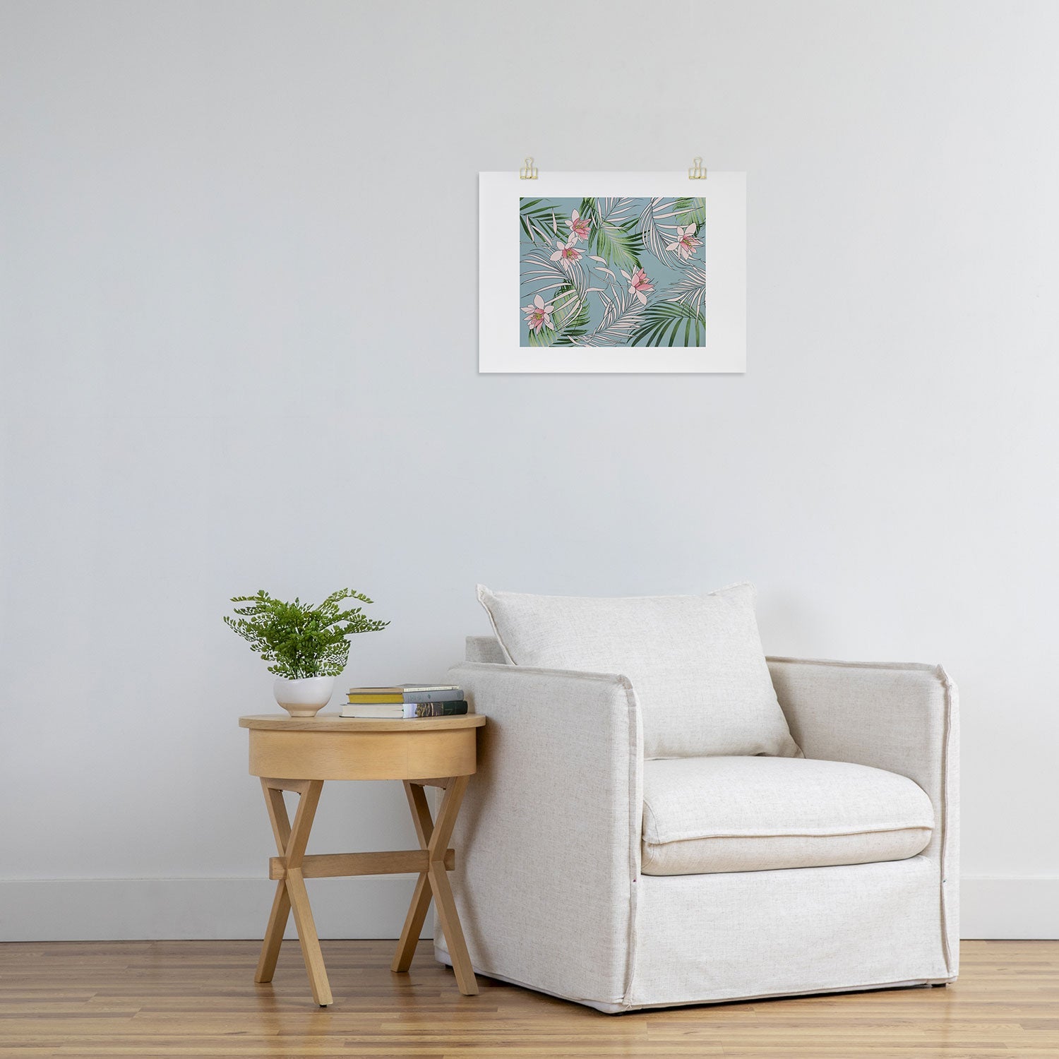 DENY Designs pb palm beach floral Art Print