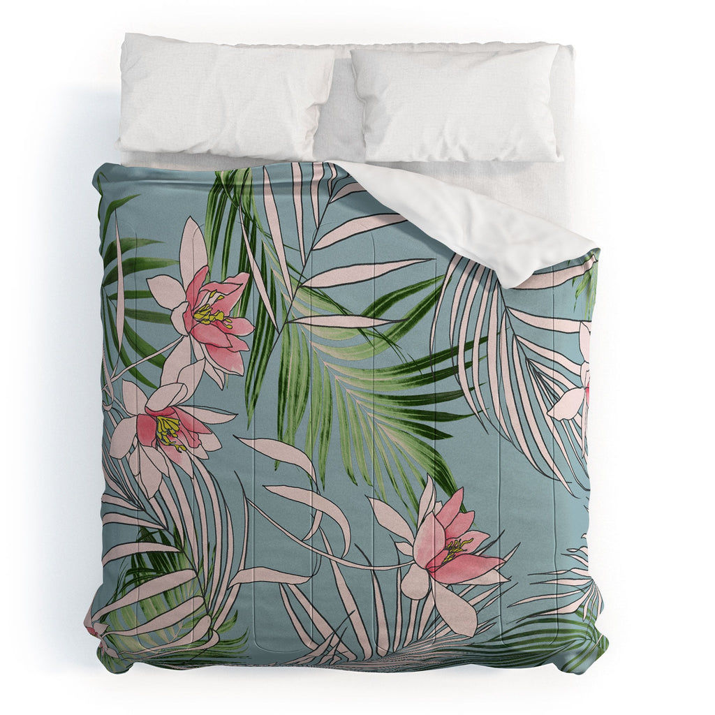 DENY Designs pb palm beach floral Comforter