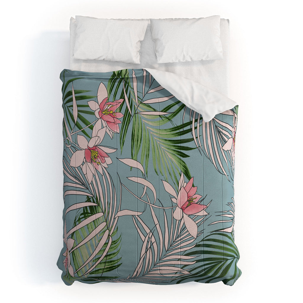 DENY Designs pb palm beach floral Comforter
