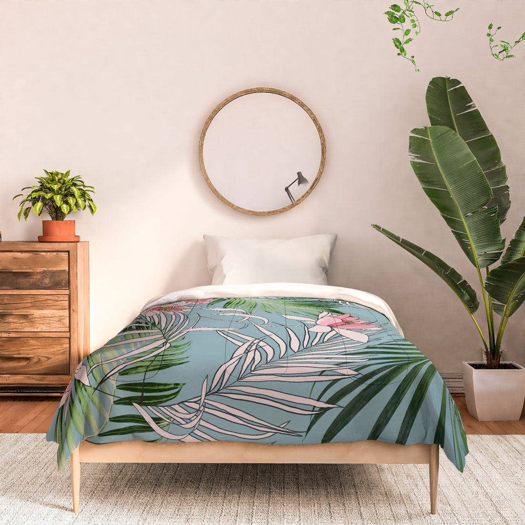 DENY Designs pb palm beach floral Comforter