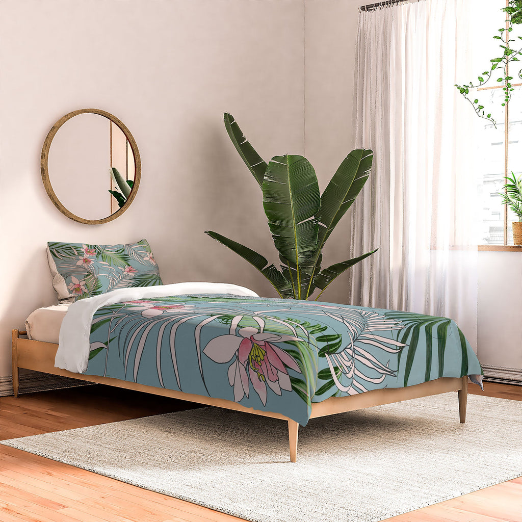 DENY Designs pb palm beach floral Comforter