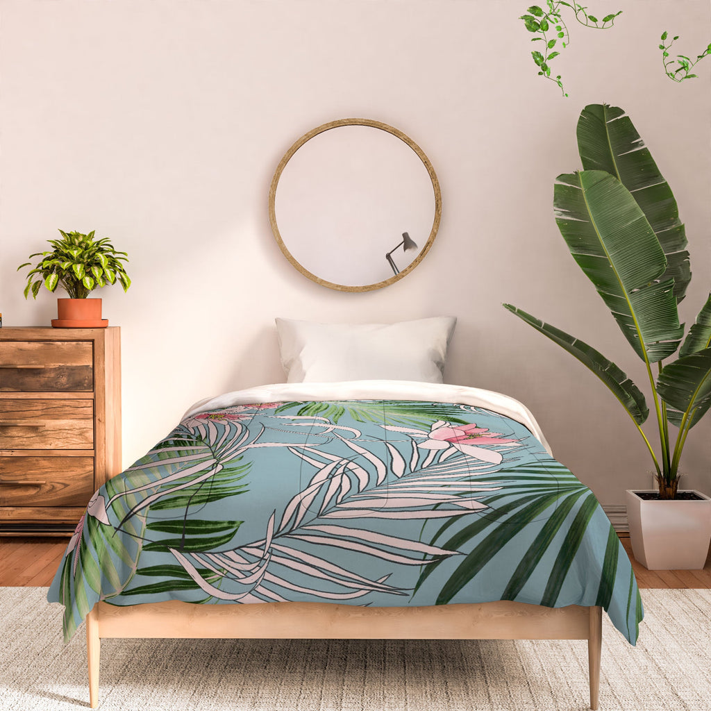 DENY Designs pb palm beach floral Comforter
