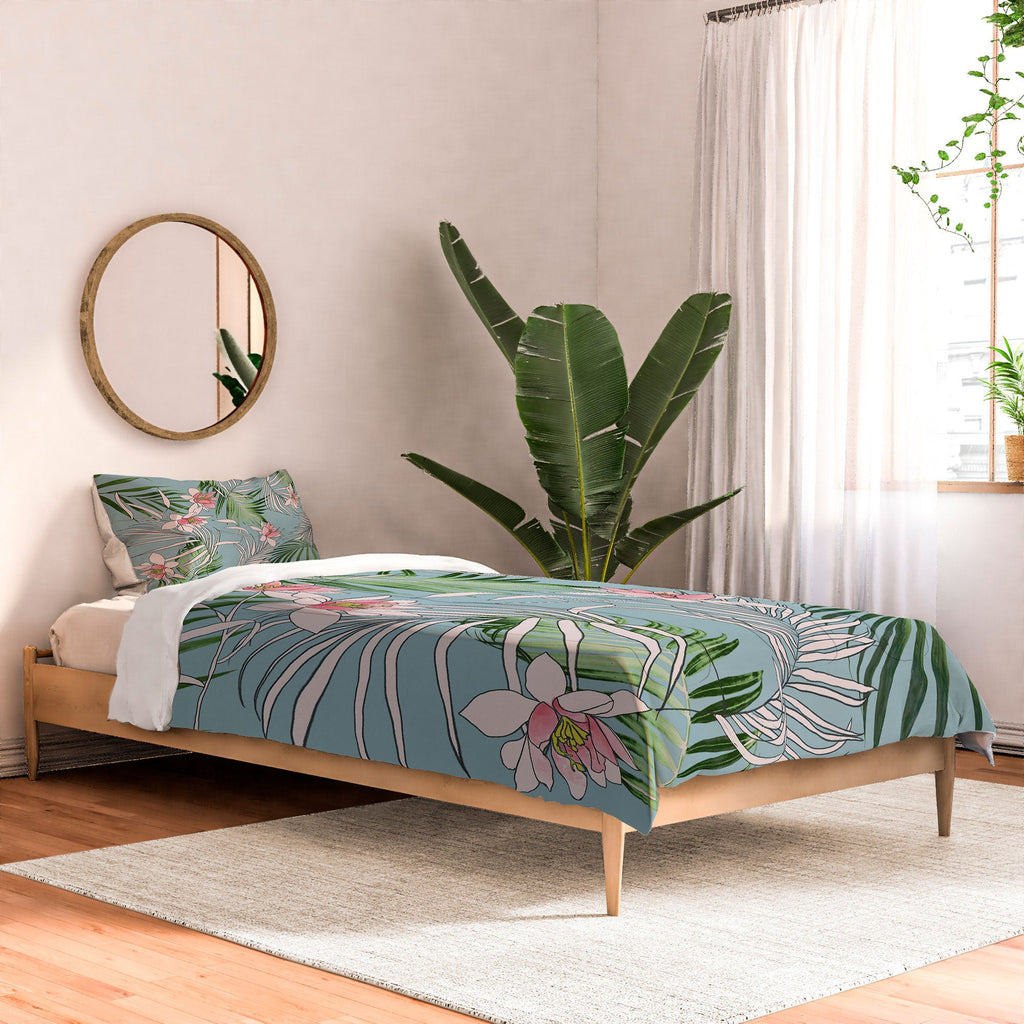 DENY Designs pb palm beach floral Comforter