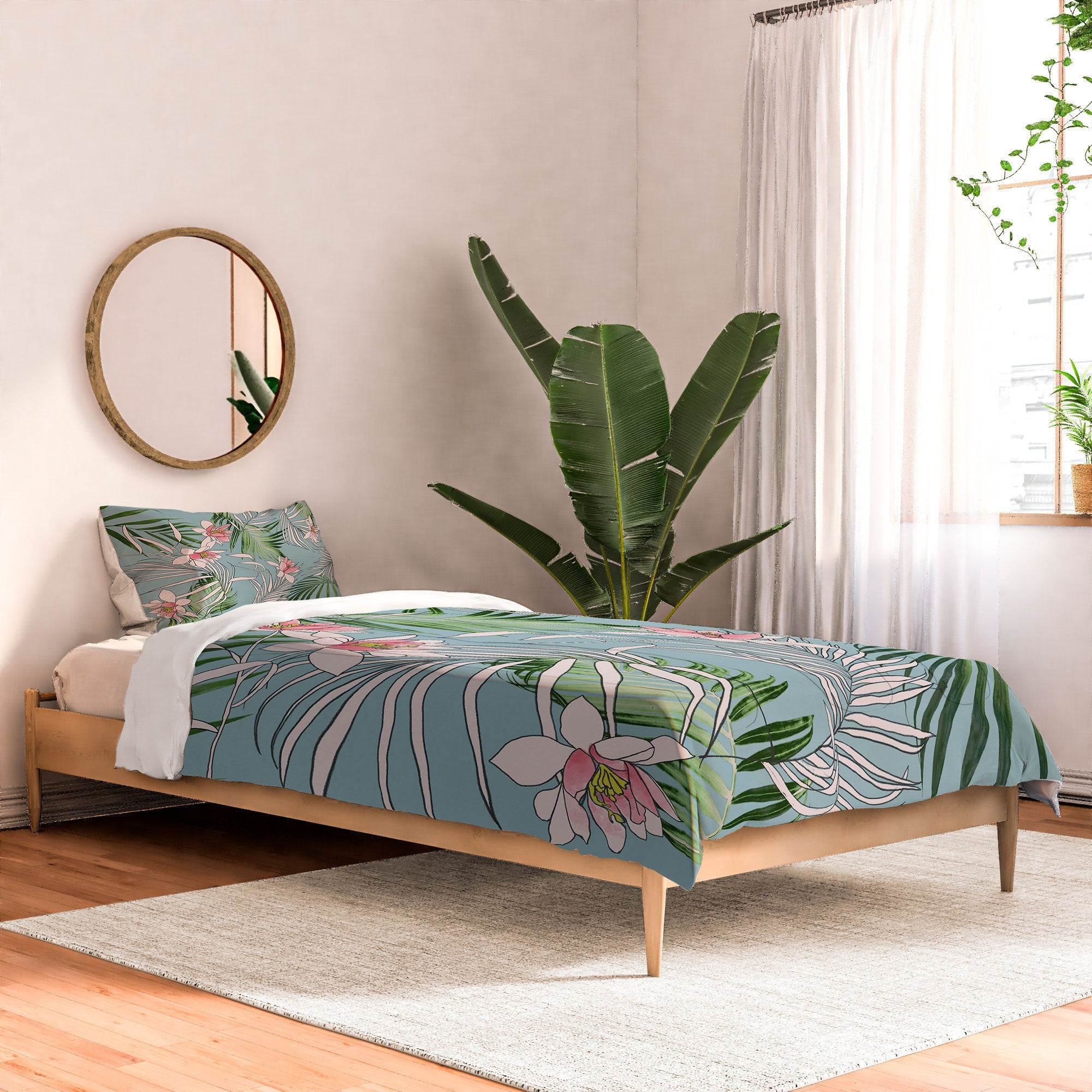 DENY Designs pb palm beach floral Comforter