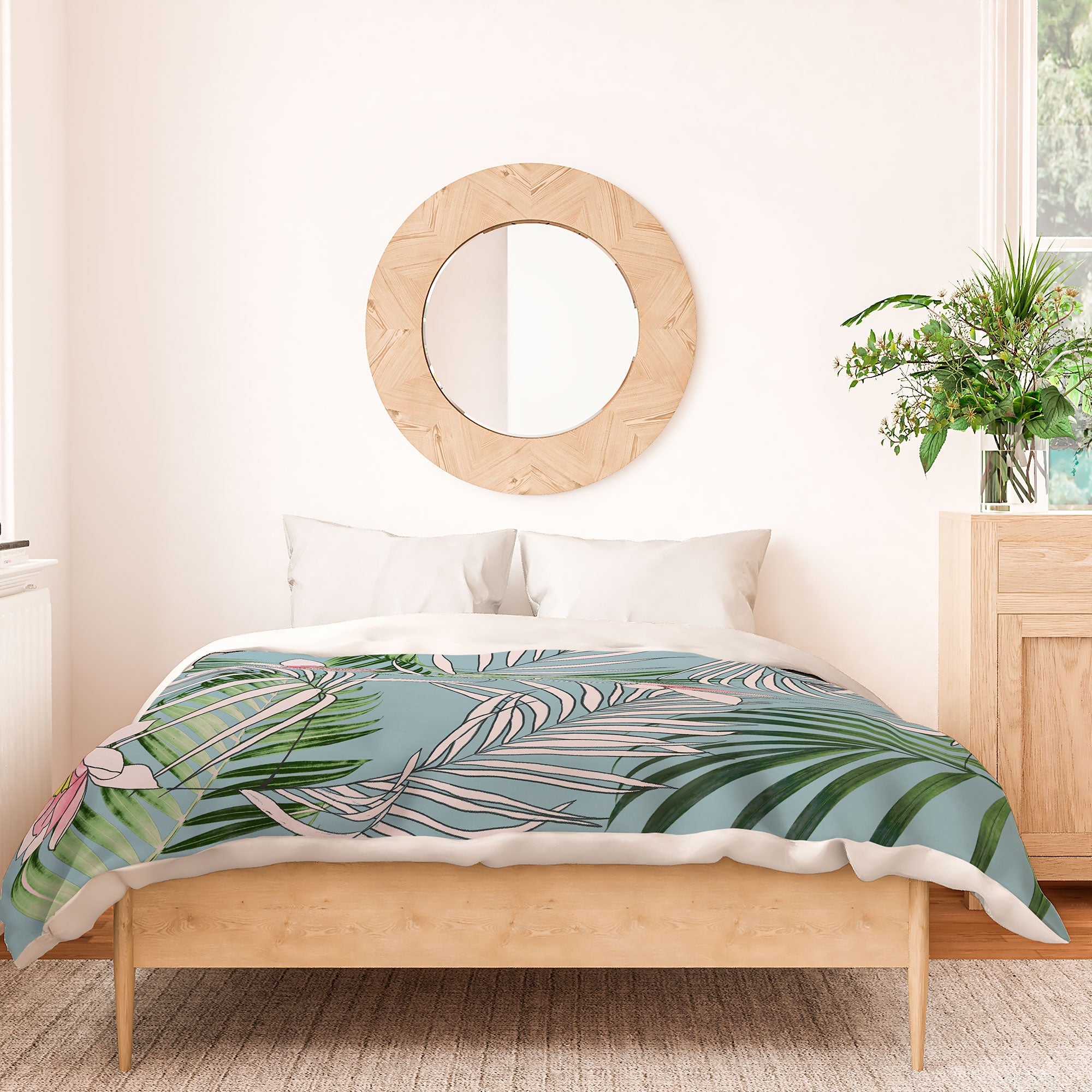 DENY Designs pb palm beach floral Duvet Cover
