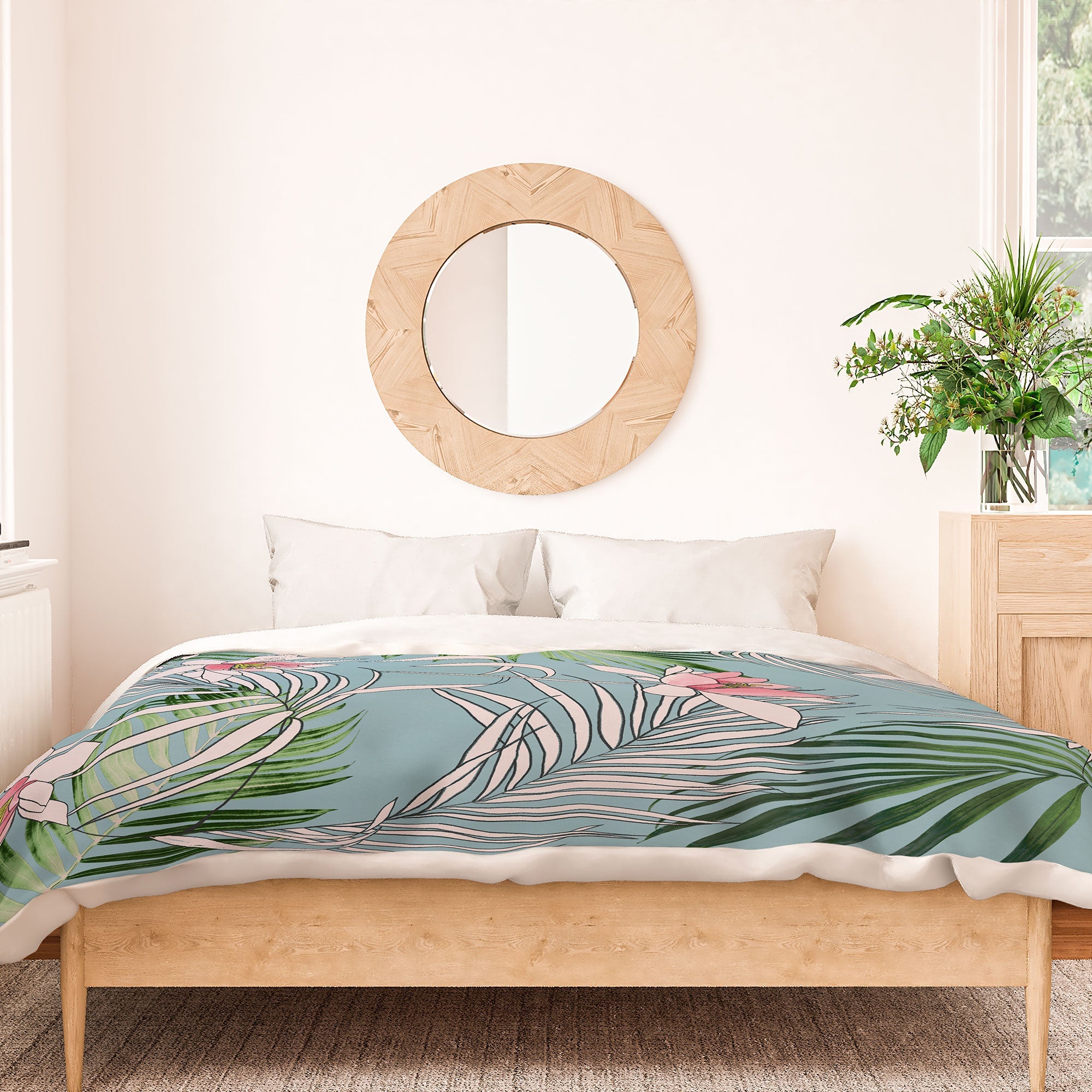 DENY Designs pb palm beach floral Duvet Cover