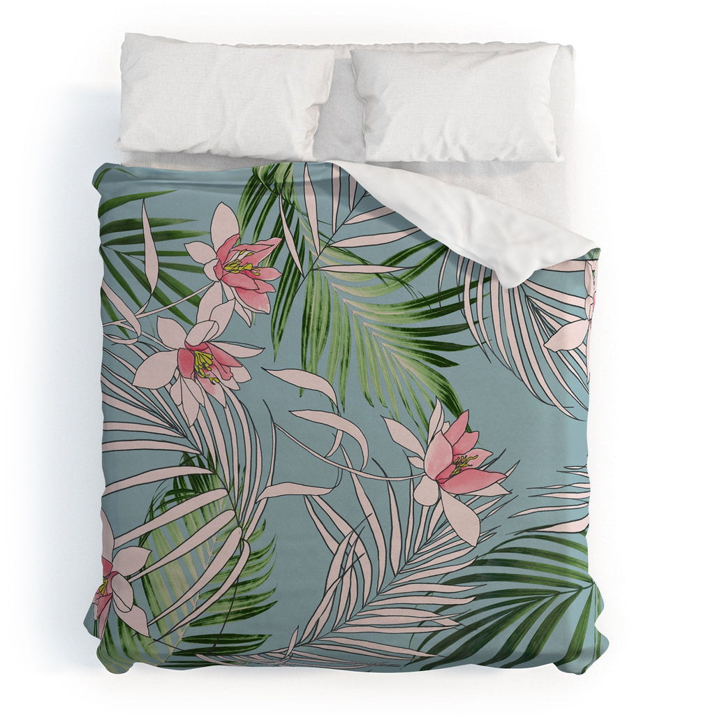 DENY Designs pb palm beach floral Duvet Cover