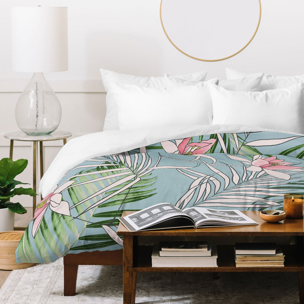 DENY Designs pb palm beach floral Duvet Cover