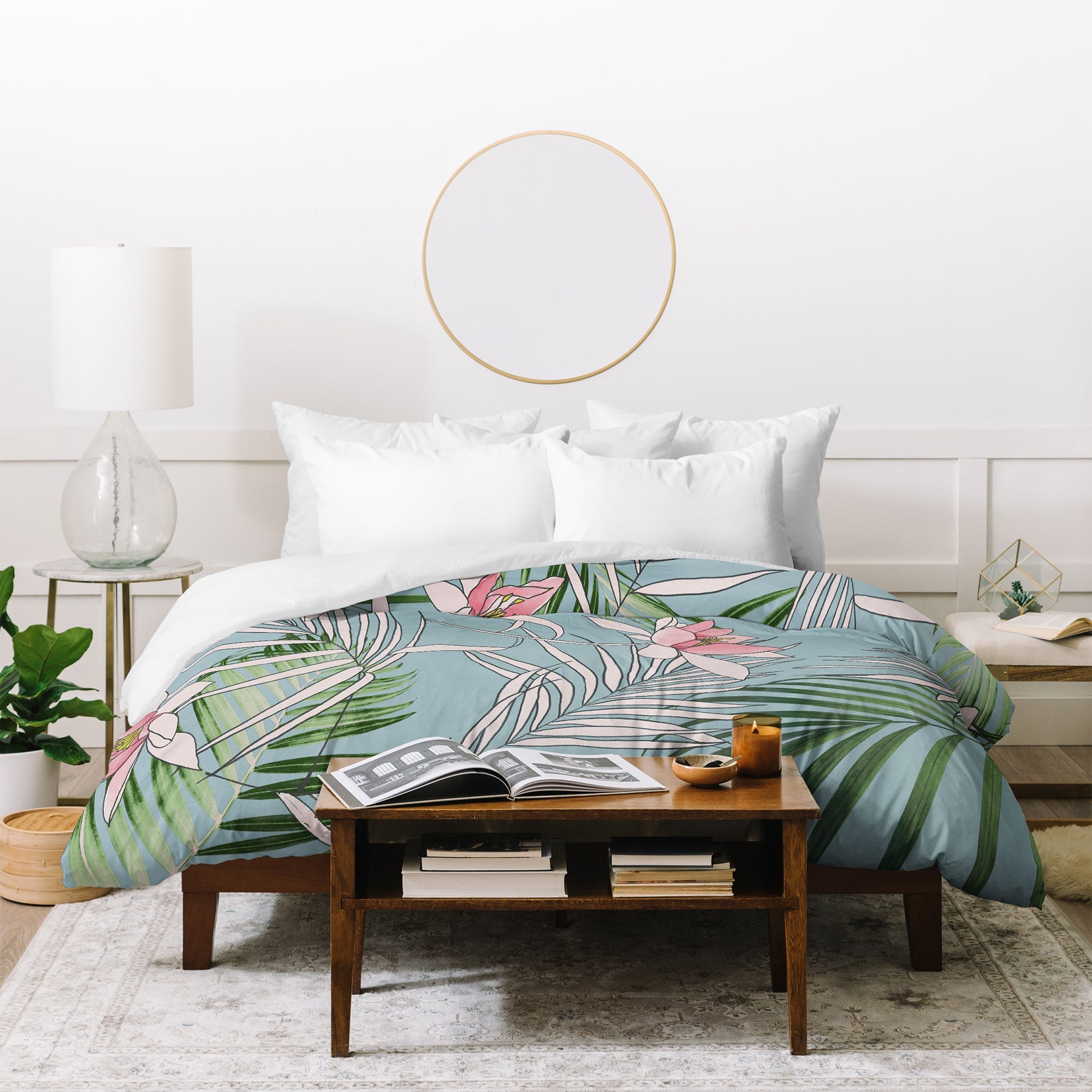 DENY Designs pb palm beach floral Duvet Cover