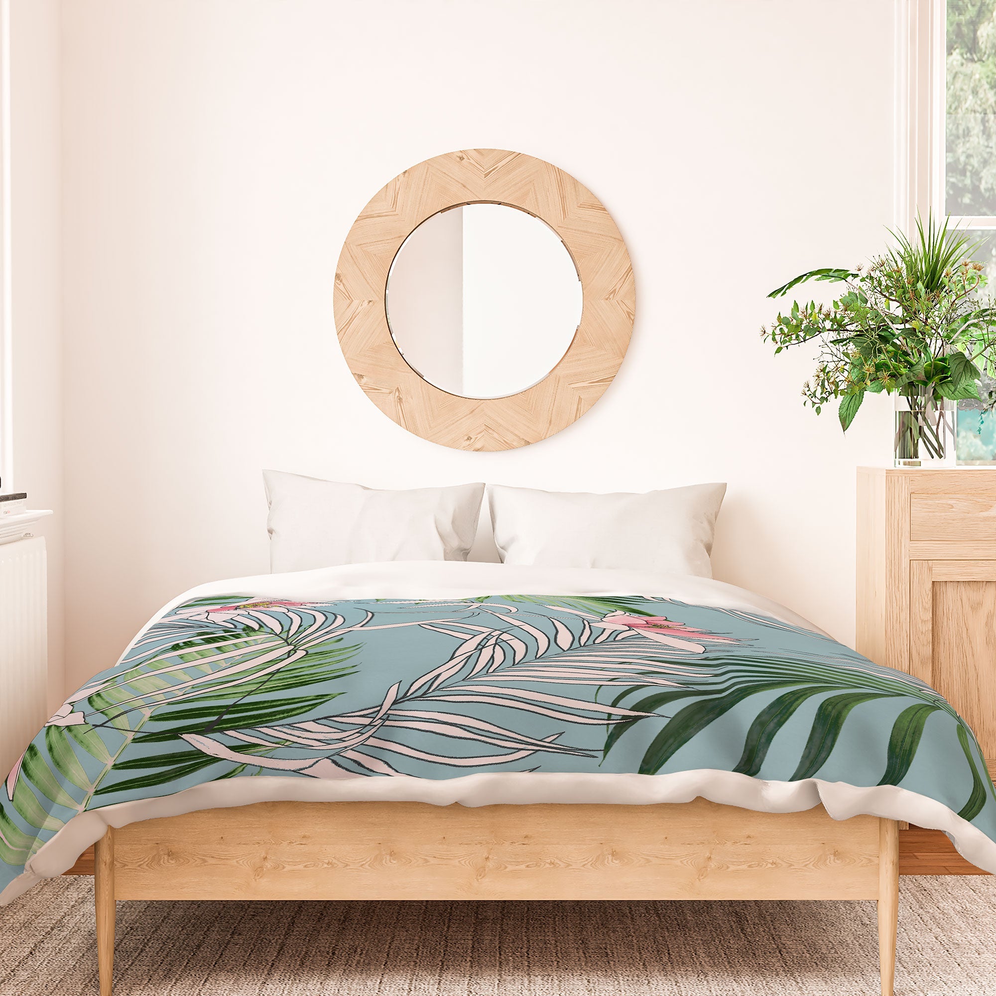 DENY Designs pb palm beach floral Duvet Cover