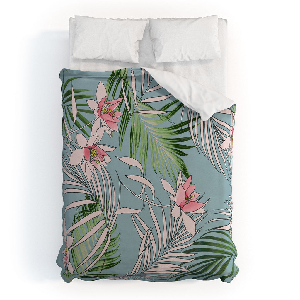 DENY Designs pb palm beach floral Duvet Cover