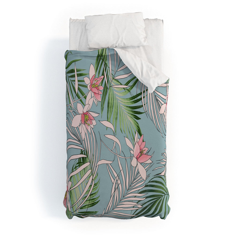 DENY Designs pb palm beach floral Duvet Cover