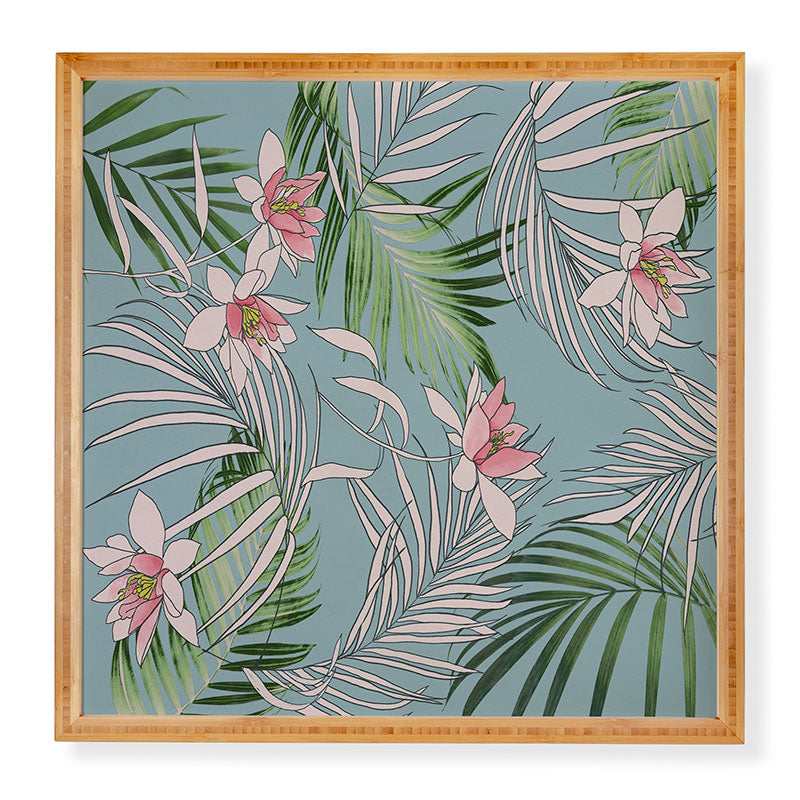 DENY Designs pb palm beach floral Framed Wall Art