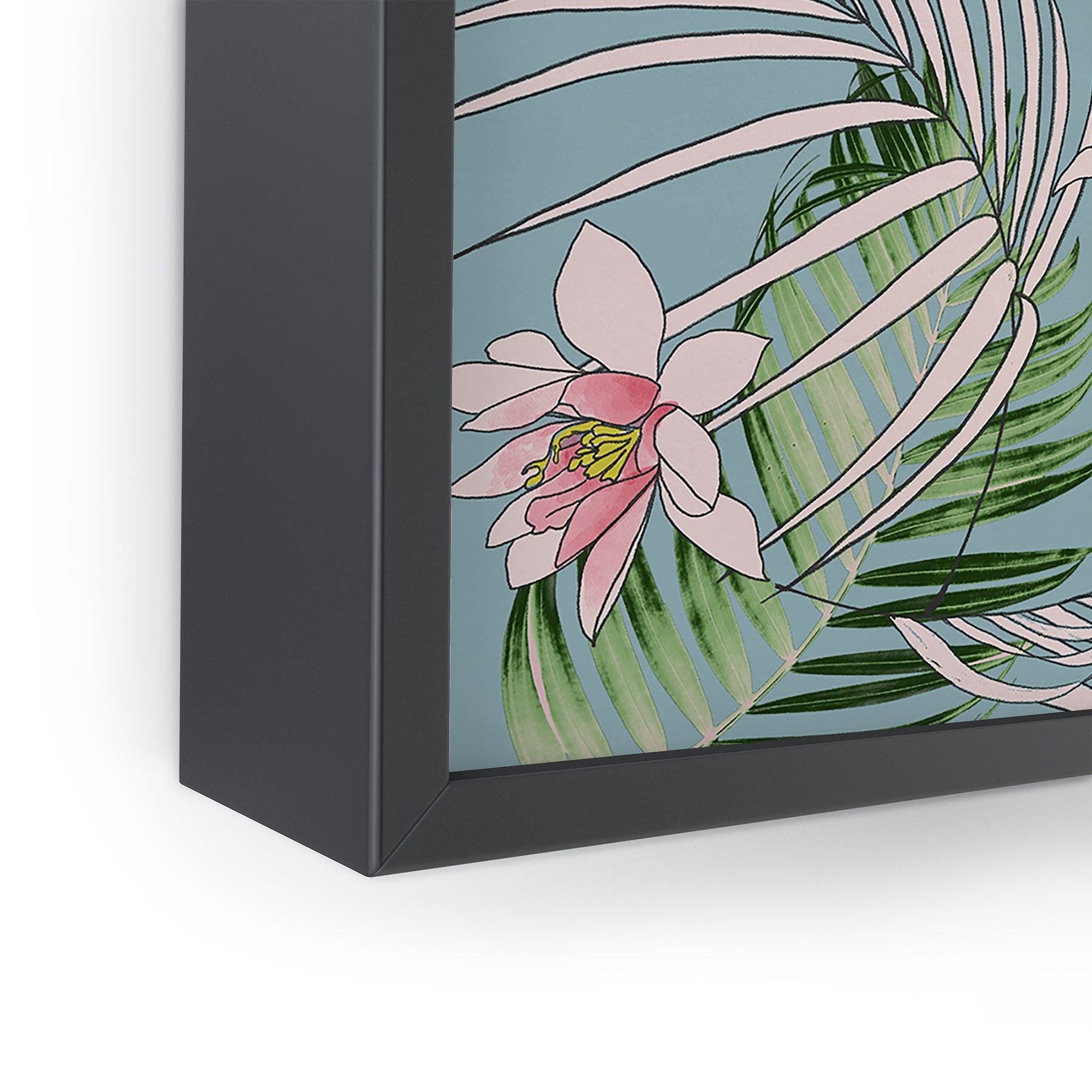 DENY Designs pb palm beach floral Framed Mini Art Print
