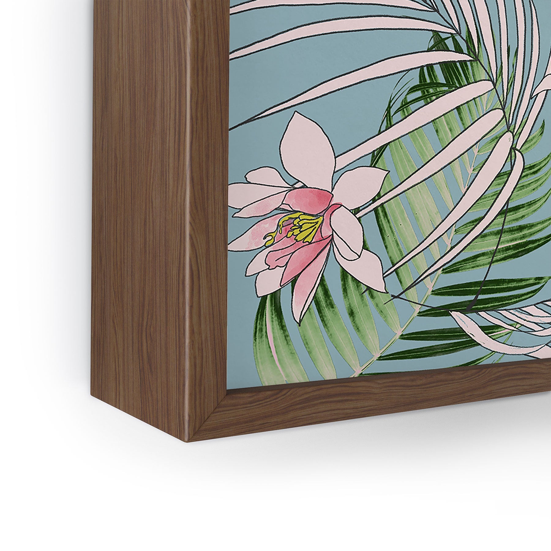 DENY Designs pb palm beach floral Framed Mini Art Print