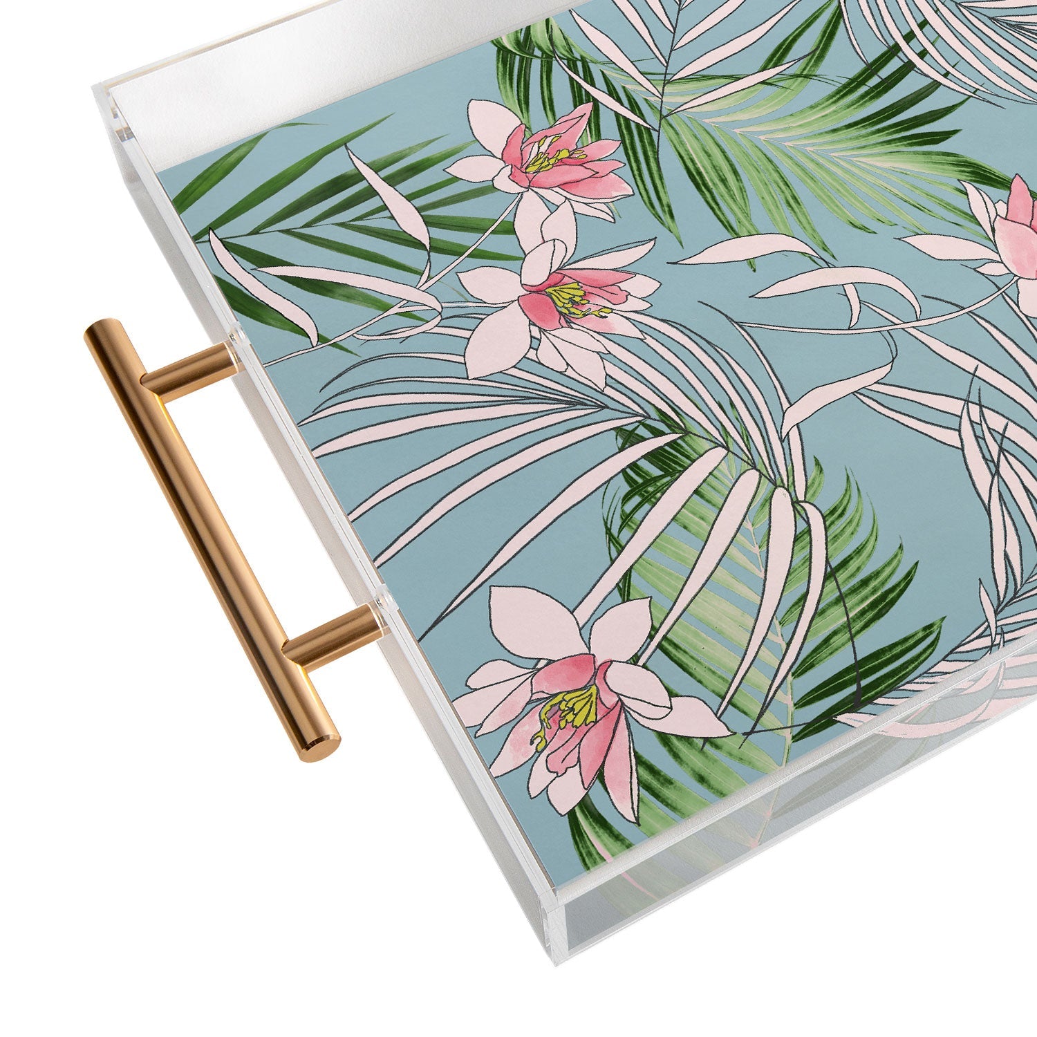 DENY Designs pb palm beach floral Acrylic Tray