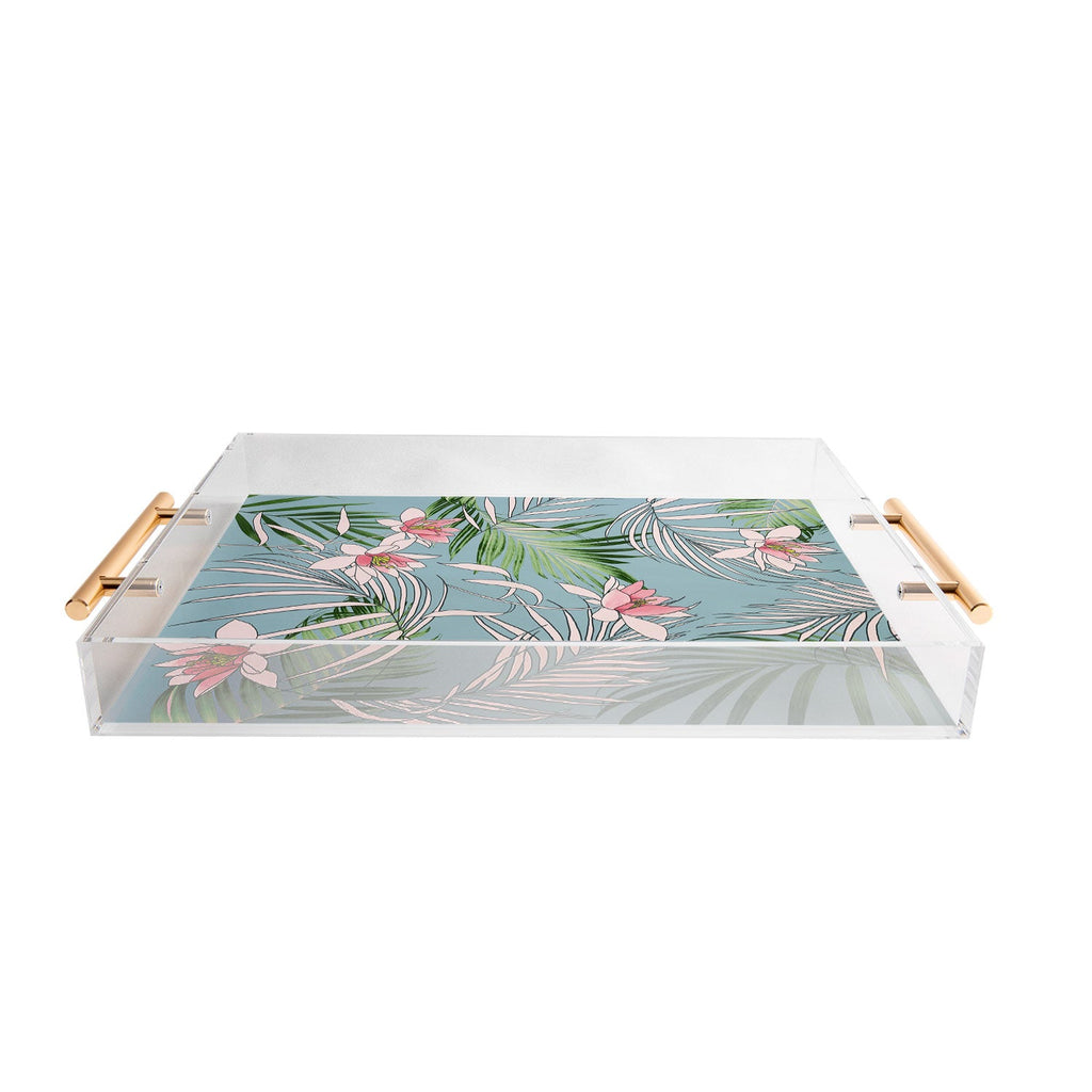 DENY Designs pb palm beach floral Acrylic Tray