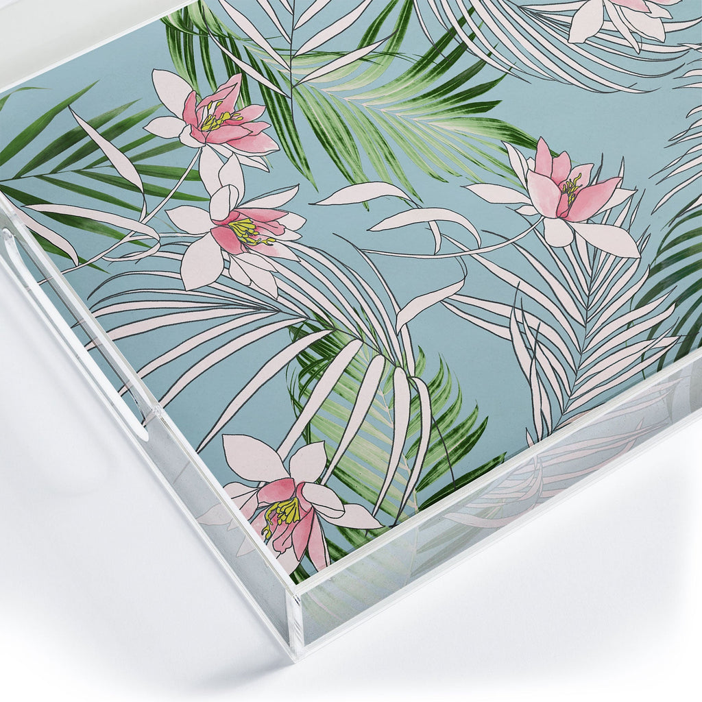 DENY Designs pb palm beach floral Acrylic Tray