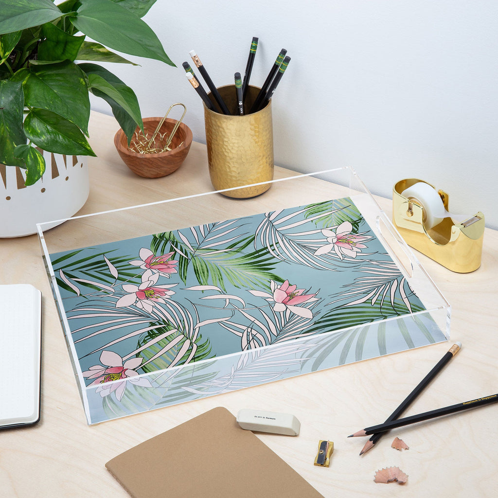 DENY Designs pb palm beach floral Acrylic Tray