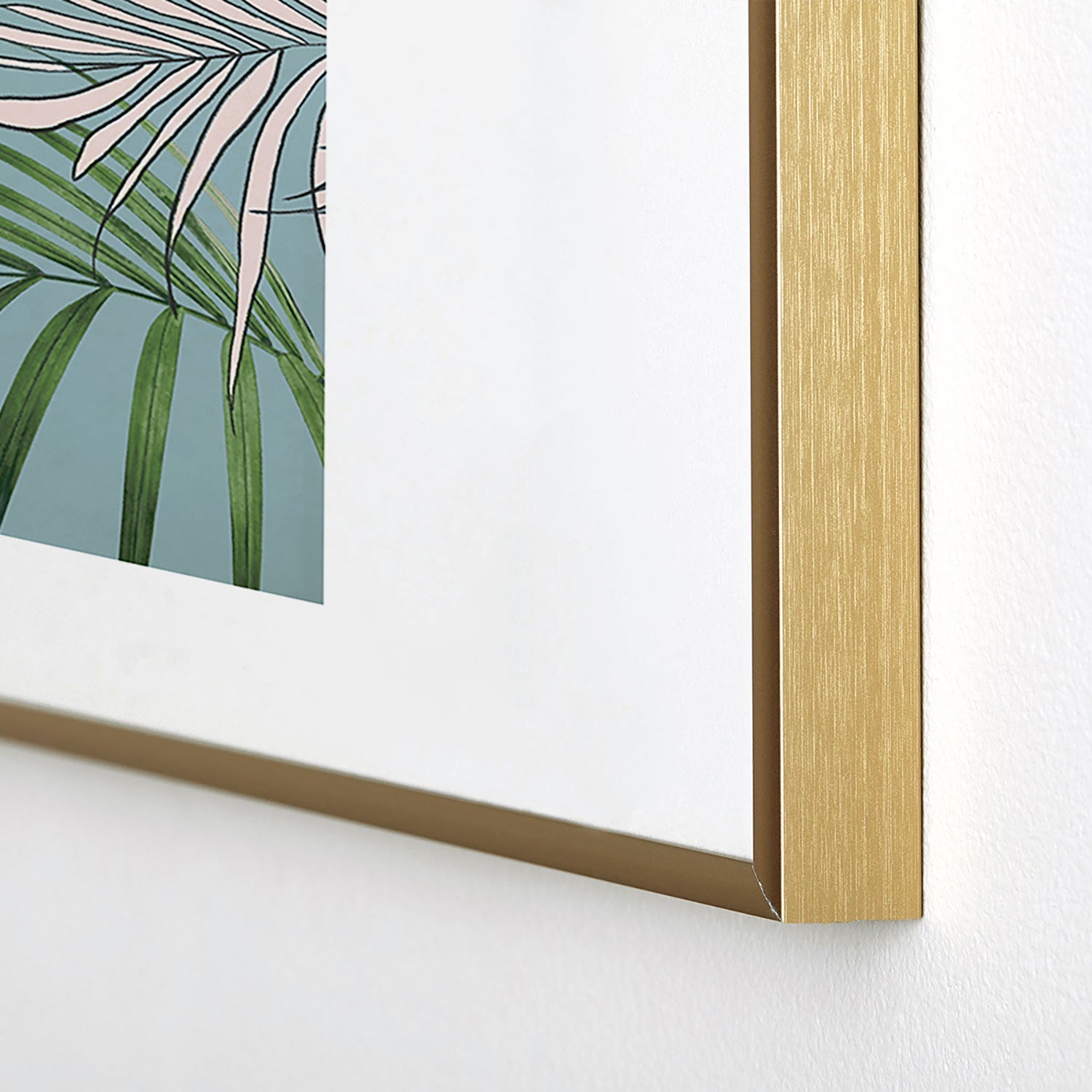 DENY Designs pb palm beach floral Metal Framed Art Print
