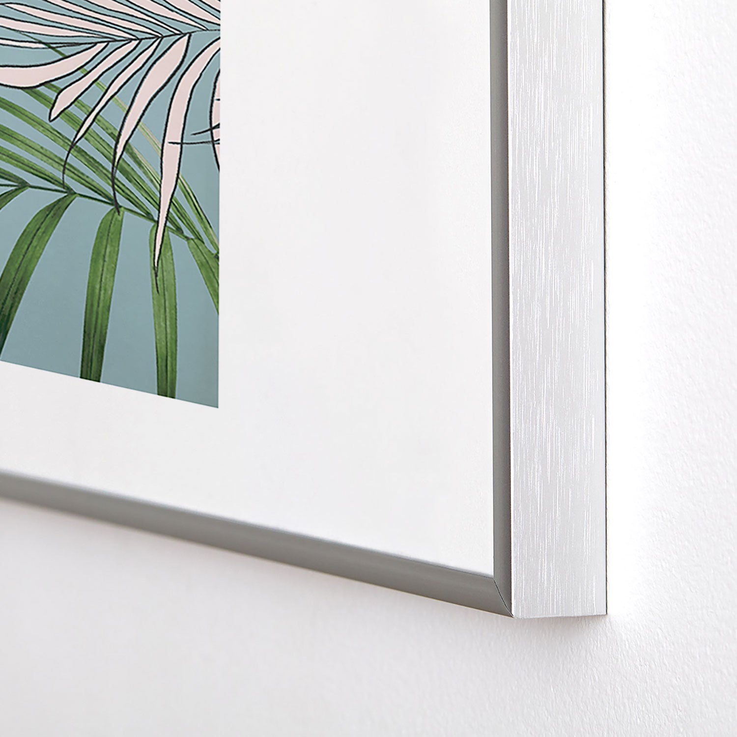 DENY Designs pb palm beach floral Metal Framed Art Print