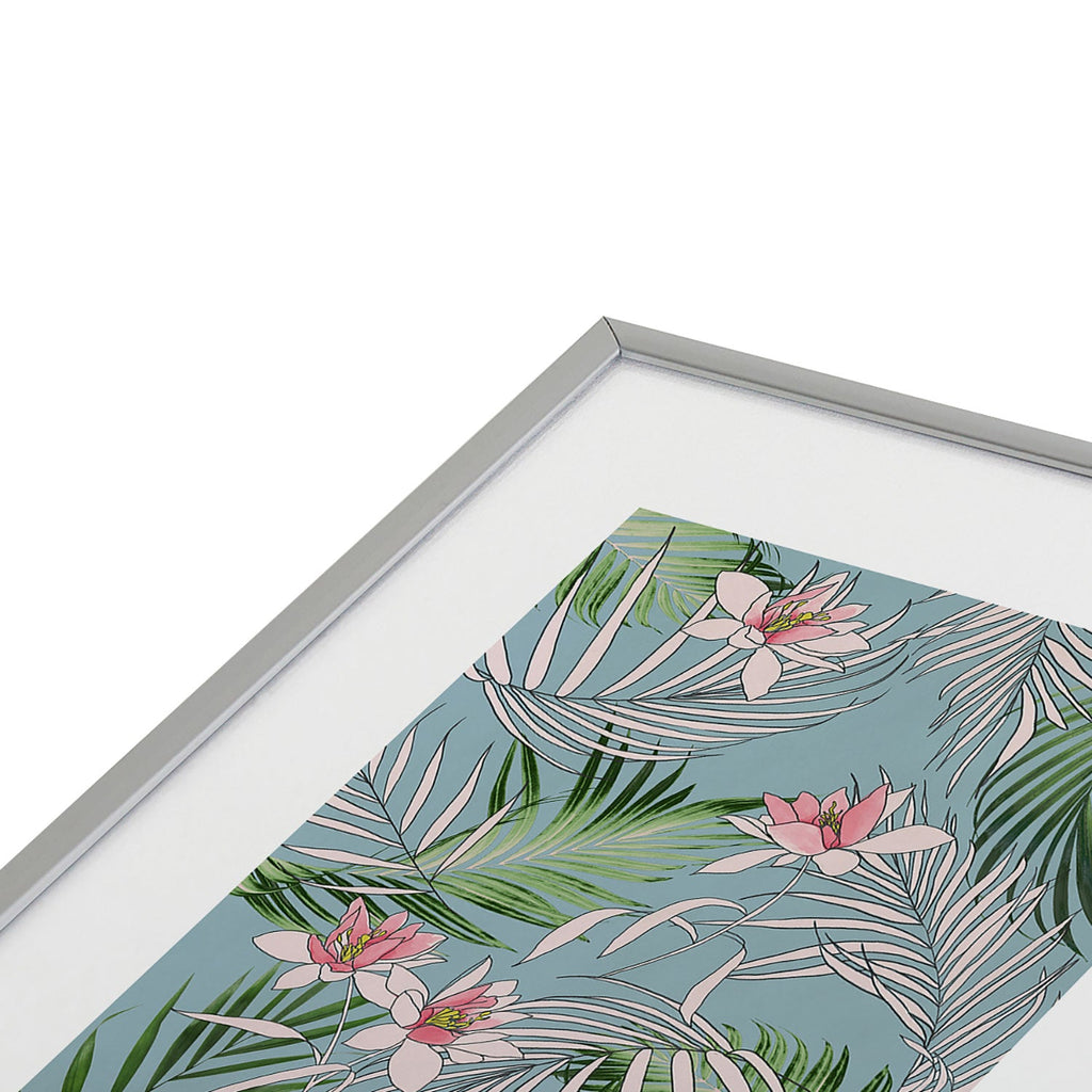 DENY Designs pb palm beach floral Metal Framed Art Print