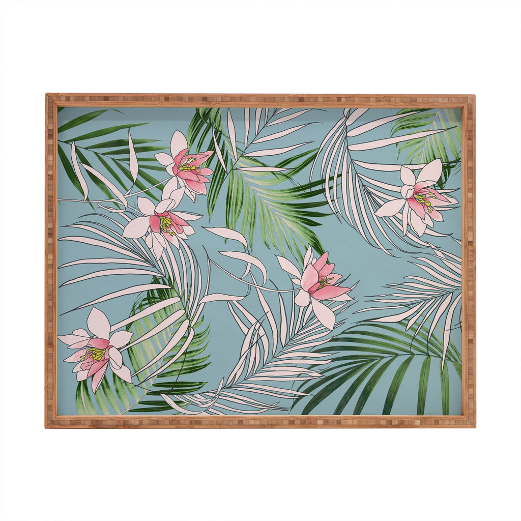 DENY Designs pb palm beach floral Rectangular Tray