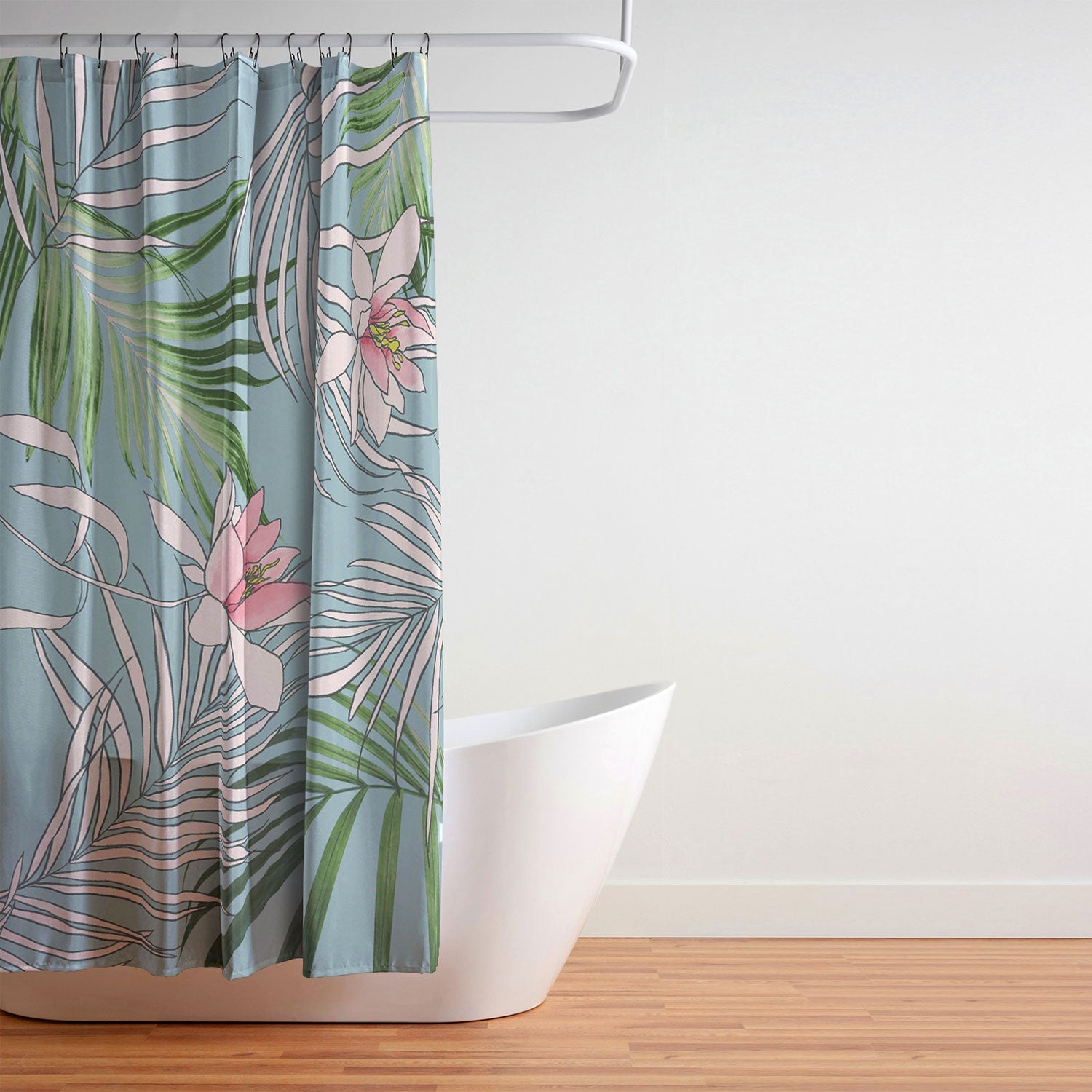 DENY Designs pb palm beach floral Shower Curtain