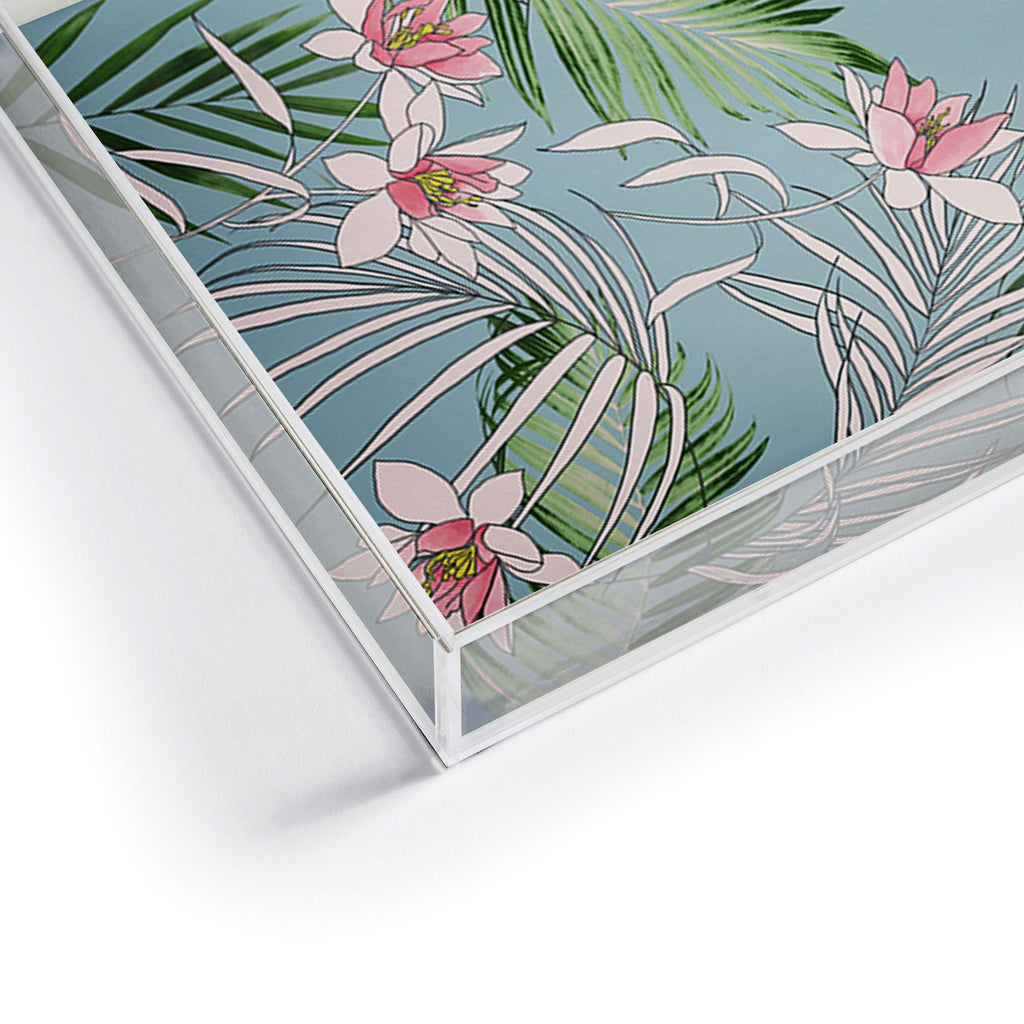 DENY Designs pb palm beach floral Acrylic Tray