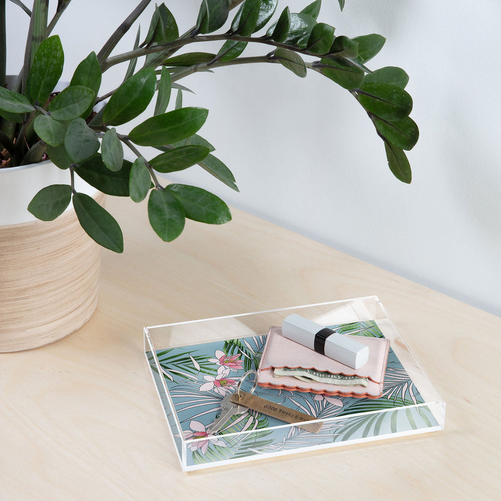 DENY Designs pb palm beach floral Acrylic Tray
