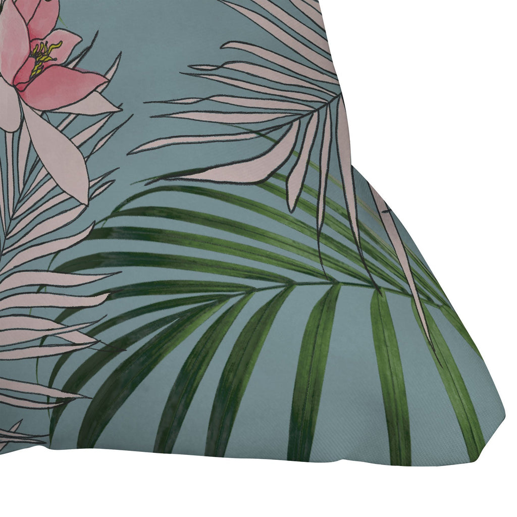 DENY Designs pb palm beach floral Outdoor Throw Pillow