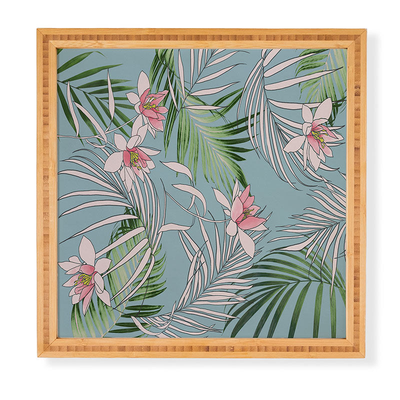 DENY Designs pb palm beach floral Framed Wall Art