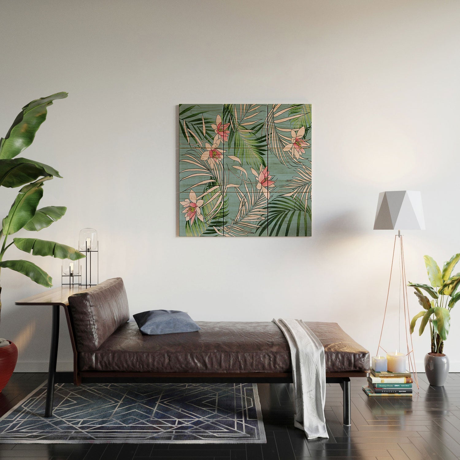 DENY Designs pb palm beach floral Wood Wall Mural
