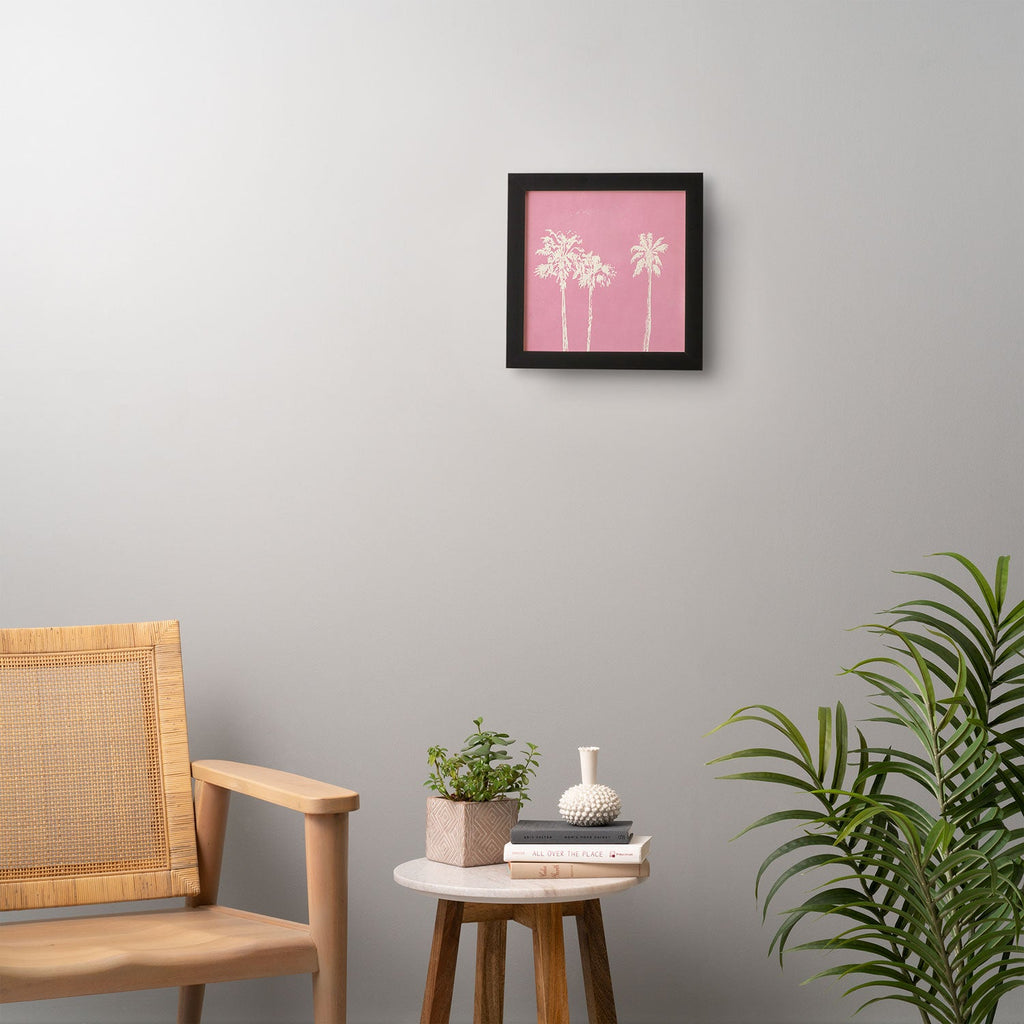 DENY Designs pb pink palm trees Framed Wall Art
