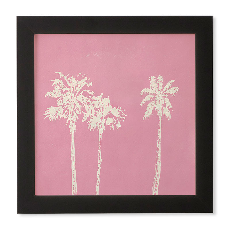 DENY Designs pb pink palm trees Framed Wall Art