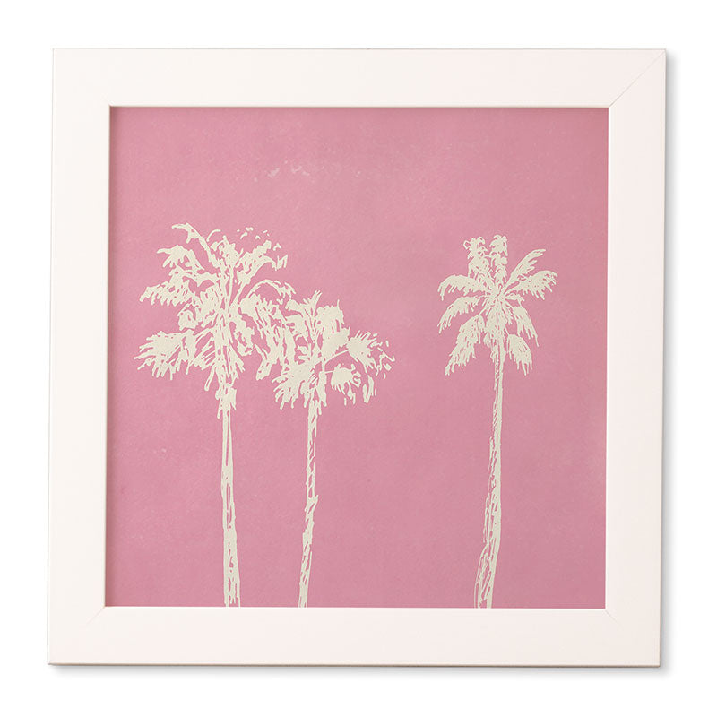 DENY Designs pb pink palm trees Framed Wall Art