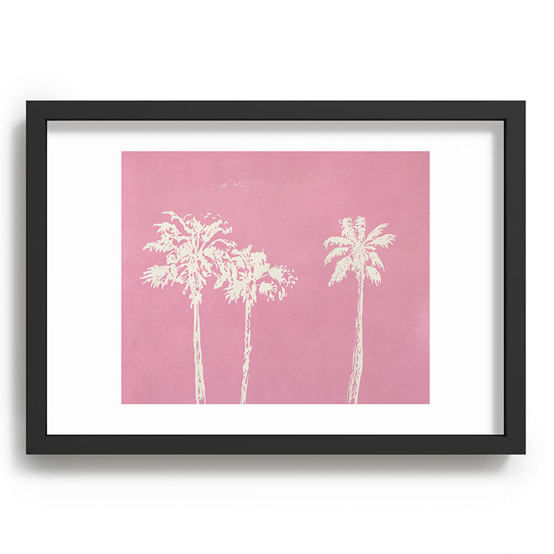 DENY Designs pb pink palm trees Recessed Framing Rectangle