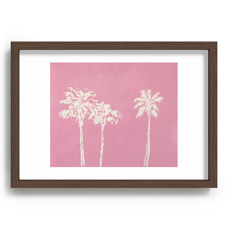 DENY Designs pb pink palm trees Recessed Framing Rectangle