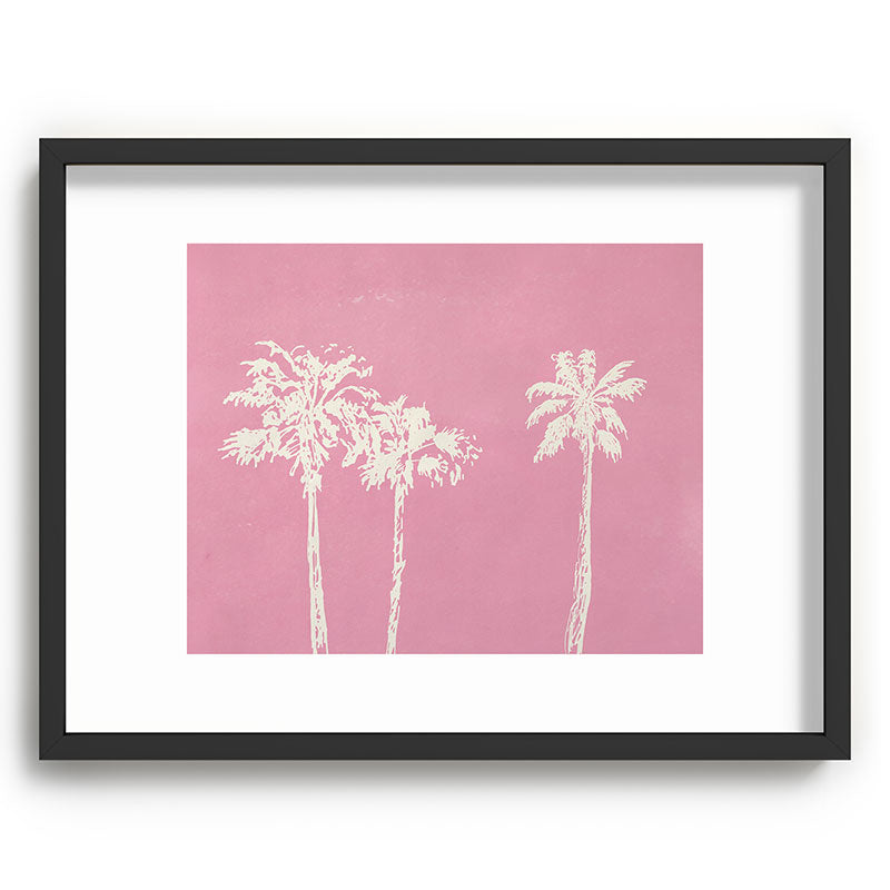 DENY Designs pb pink palm trees Recessed Framing Rectangle
